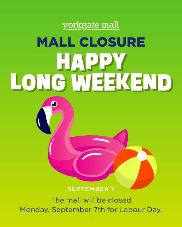 Management Office: Labour Day - Mall Closed