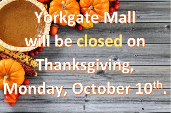 Management Office: Thanksgiving Day - Mall Closed