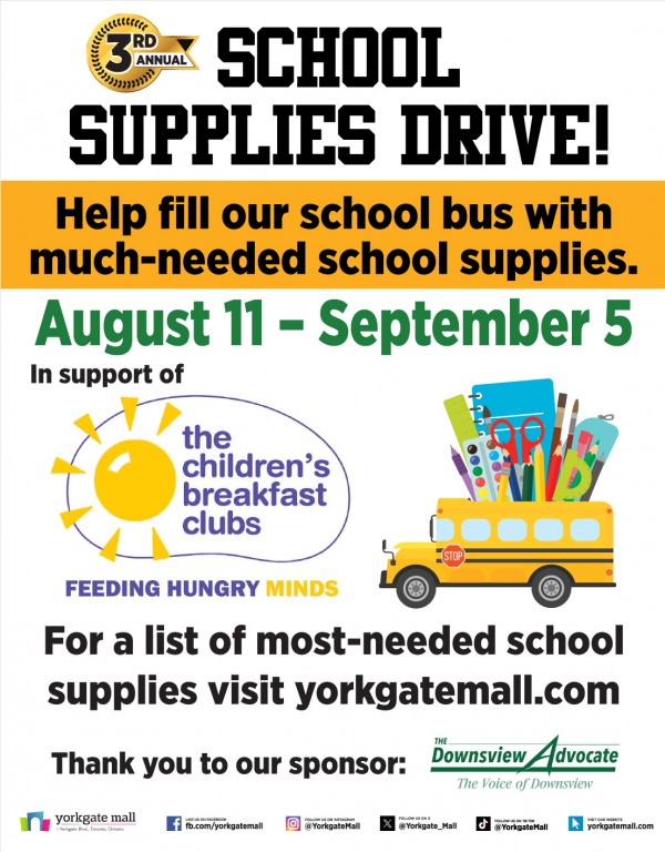 Management Office: School Supplies Drive! 