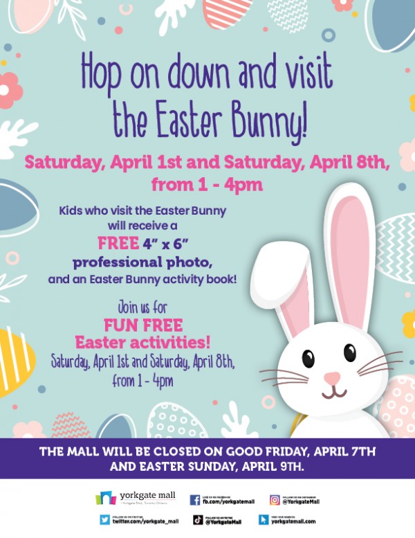 Management Office: FREE Easter Bunny Photos at Yorkgate Mall