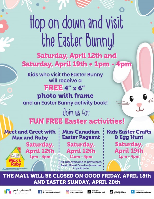 Management Office: FREE Easter Bunny Photos and Activities!