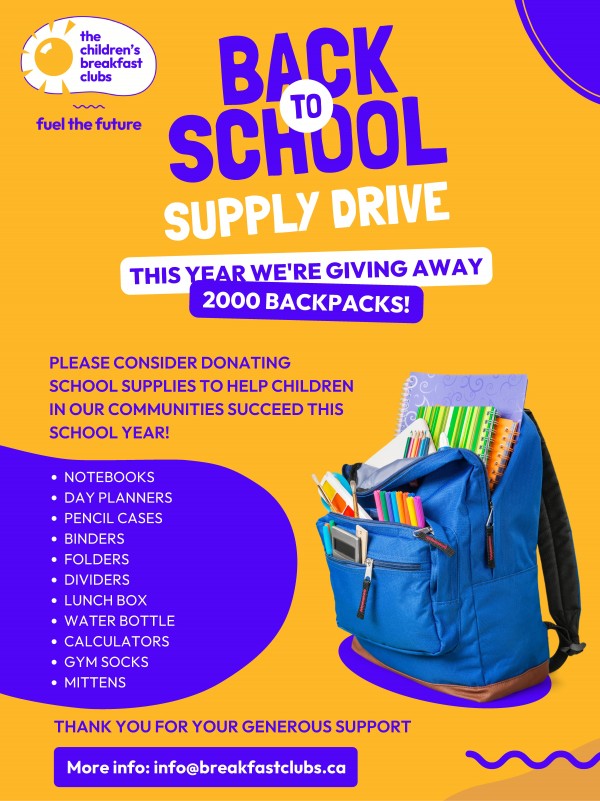 Management Office: 3rd Annual School Supplies Drive! 