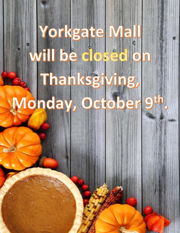 Management Office: Mall Hours - Thanksgiving Day
