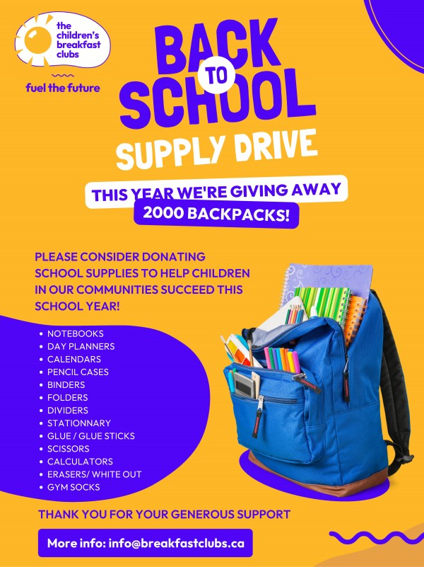 Management Office: 3rd Annual School Supplies Drive! 