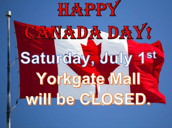 Management Office: Canada Day Mall Closed