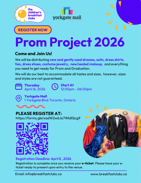 Management Office: The Children's Breakfast Clubs Prom Project 2026