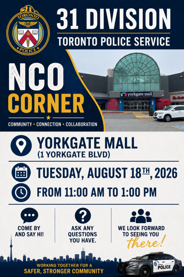 Management Office: NCO Corner - Toronto Police, 31 Division