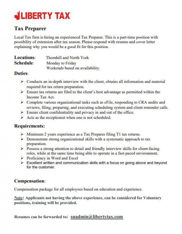 Liberty Tax: We're Hiring - Tax Preparer 
