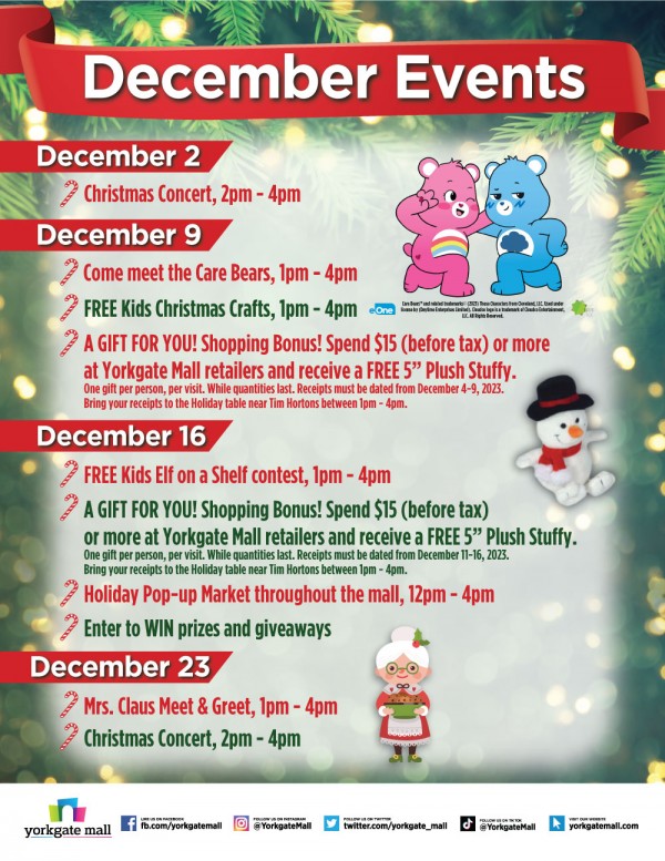 Management Office: December Events